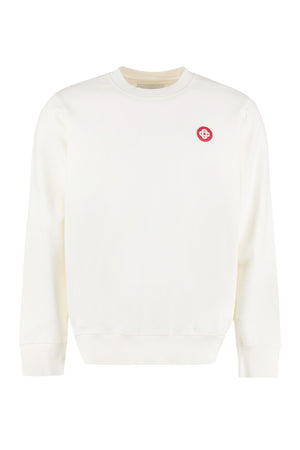 Cotton crew-neck sweatshirt-0